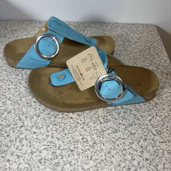 Haflinger Womens Corinna Leather Slide Sandals Shoes 38 Med BHFO 1882 NEW $135 - Picture 4 of 11